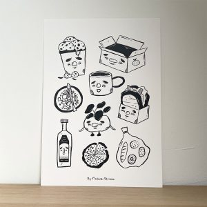 Foodie faces – A4 Print (Sale)