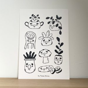 Happy plants – A4 Print (Sale)