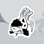 Grumpy fish vinyl sticker
