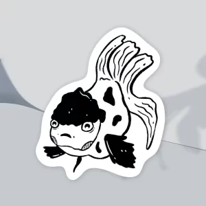 Grumpy fish vinyl sticker