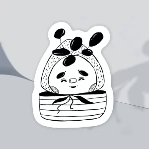 Happy strawberry plant vinyl sticker