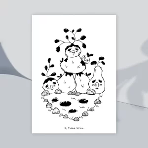 Plants chilling by the water - A5 print