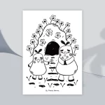The shy helper A5 print