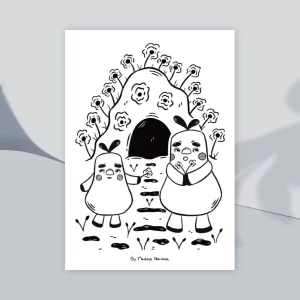 The shy helper A5 print