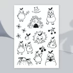 The shy helper sticker sheet