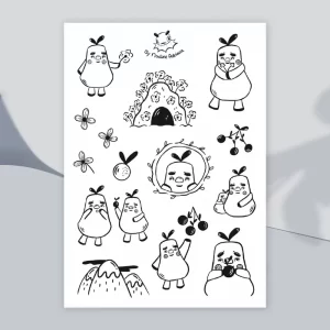 The shy helper sticker sheet