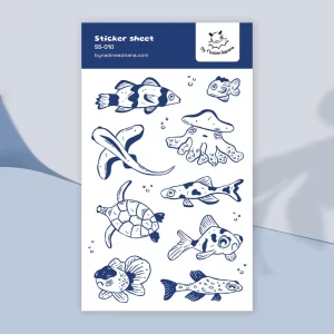 Fishes sticker sheet for planner & bullet journal - Kawaii