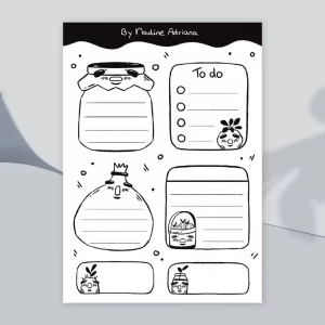 Cute sticky notes sticker sheet