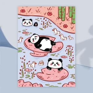 Kawaii panda print - A4 print