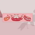 Tea lover cat bookmark
