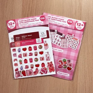 Cozy bakery sticker bundle – 12+ Sticker items for journaling & creative fun